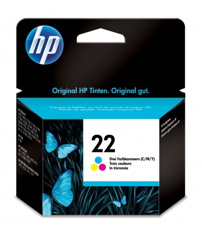 HP 22 1 szt. Oryginalny Standardowa wydajność Błękitny, Purpurowy, Żółty