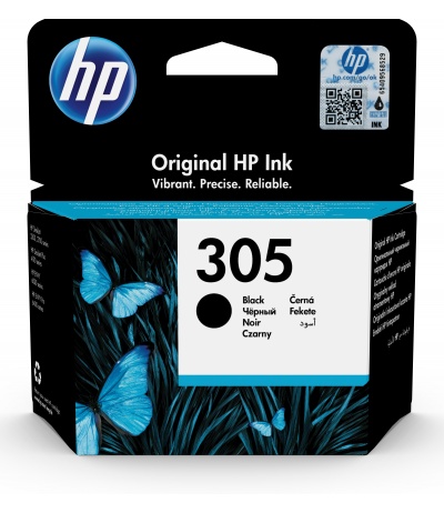 HP 305 Black Original Ink Cartridge 1 szt. Oryginalny Standardowa wydajność Czarny